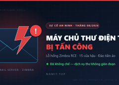 Báo cáo sự cố an ninh thông tin — Hệ thống thư điện tử tháng 08/2026